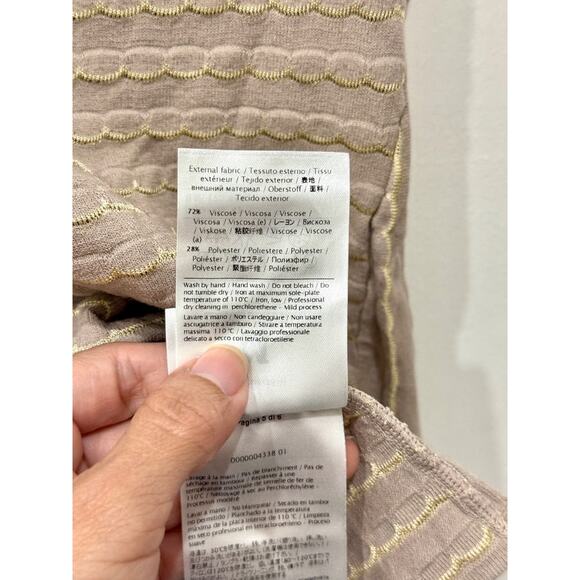 Missoni High Waisted Ruffle Hem Mini Knit Skirt Beige Women's Size 42 IT / 6 US - Picture 4 of 5